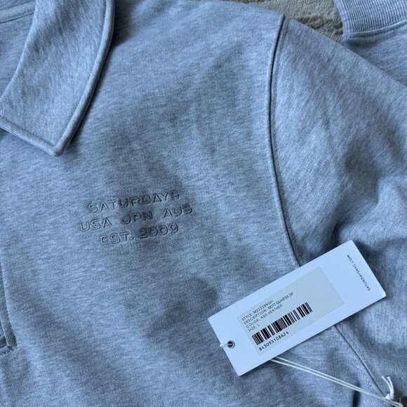 Saturdays NYC Quarter Zip Sweater - Picture 3 of 4